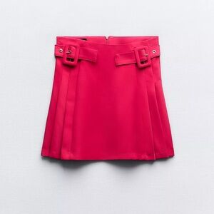 Mini Zara Red Button-Up skirt XS